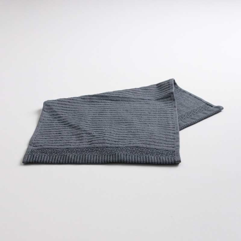 Рушник махровий кухонний з бордюром 30х50 см 400г/м2 GM Textile (Сірий)